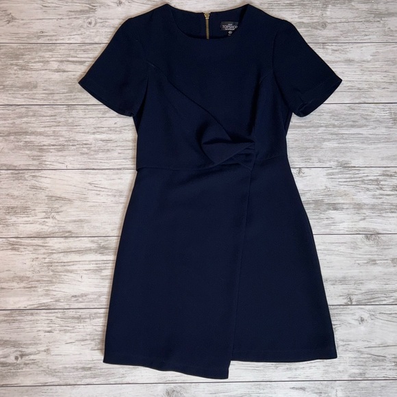 Topshop Navy Dress Size 4P - Picture 1 of 3